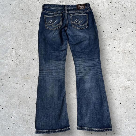 Express Women's Blue Denim Jeans Low Rise High Quality Miss-me Style Barely Boot - Picture 4 of 4